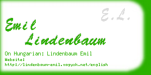 emil lindenbaum business card